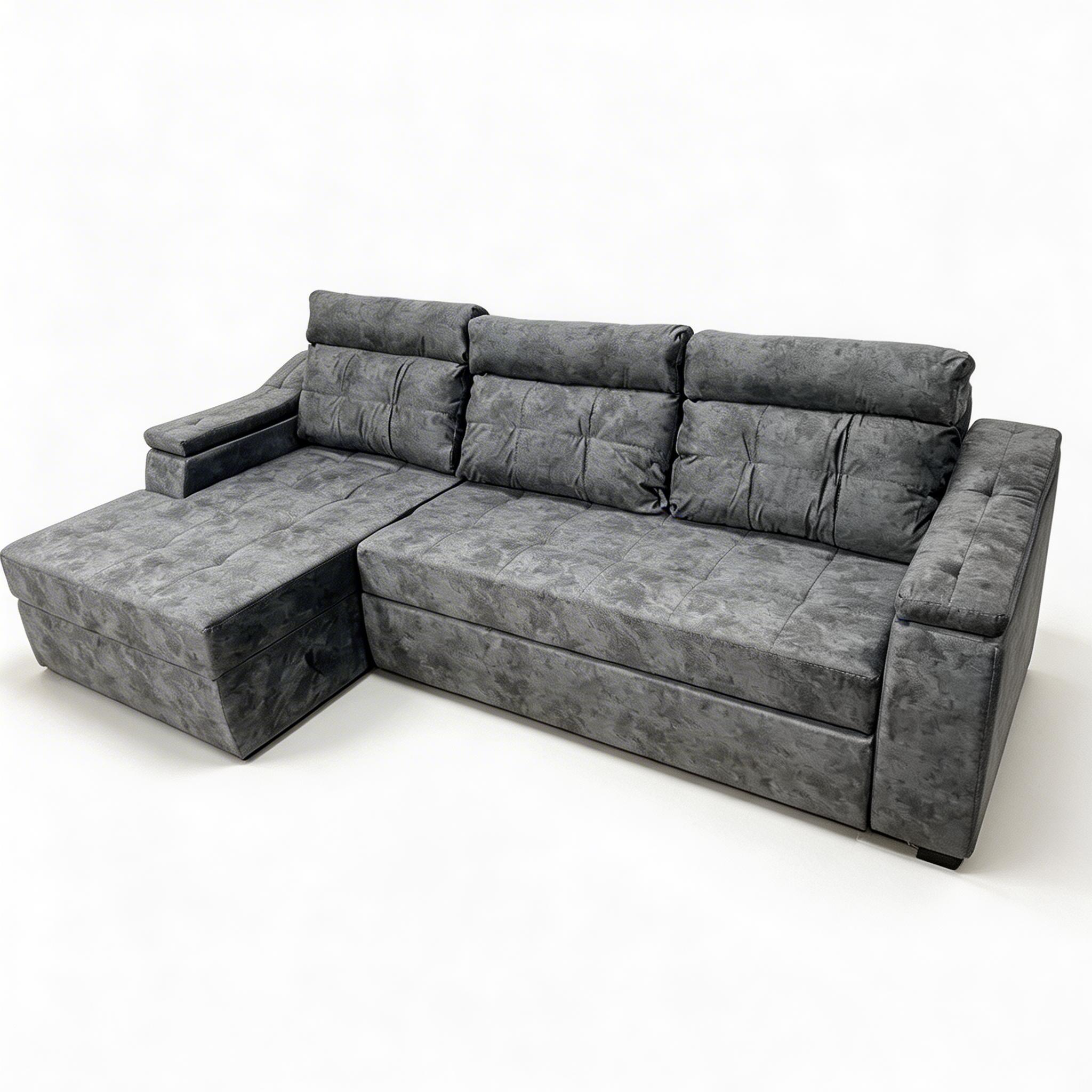 Диван угловой Бруно графит